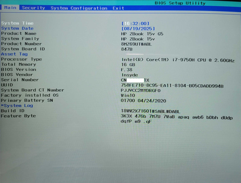 HP ZBook 15v G5, Core i7-9750H 2.6GHz, 16GB DDR4, 512GB SSD Quadro P600 4GB _ Lap200