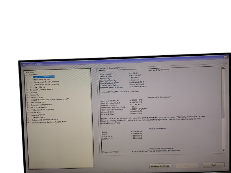 Dell OptiPlex 3070 SFF i5 - 9500 @ 3.00GHz 16GB DDR4 Ram  Qθ