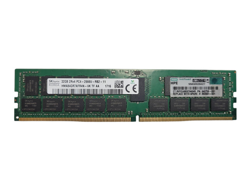 SK Hynix 32GB 2RX4 PC4-2666V-RB2-11 DDR4 Server Memory Q$