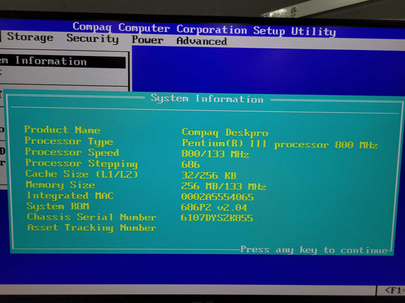 Compaq Deskpro EN - Intel Pentium III @ 800MHz 256MB SDRAM NO HDD %
