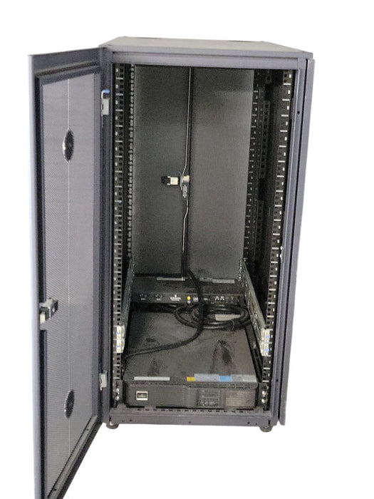 DELL 24U SERVER RACK 19" RACKS DATA CABINET ENCLOSURE, READ _