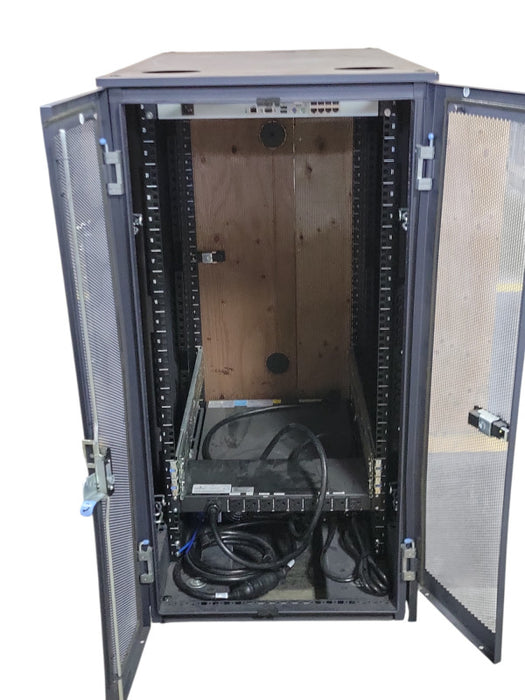 DELL 24U SERVER RACK 19" RACKS DATA CABINET ENCLOSURE, READ _