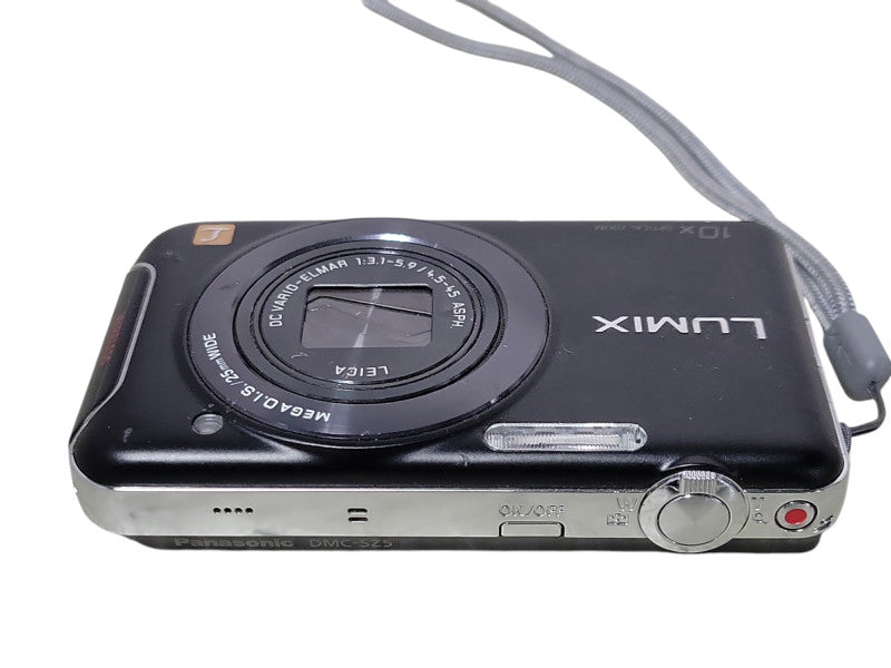 Panasonic LUMIX DMC-SZ5 LEICA Black 14.1MP 10x Digital Camera, READ _