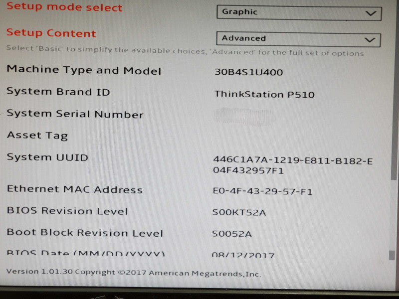 Lenovo ThinkStation P510 Xeon E5-1620 v4 32GB DDR4 GTX 1060 - No HDD