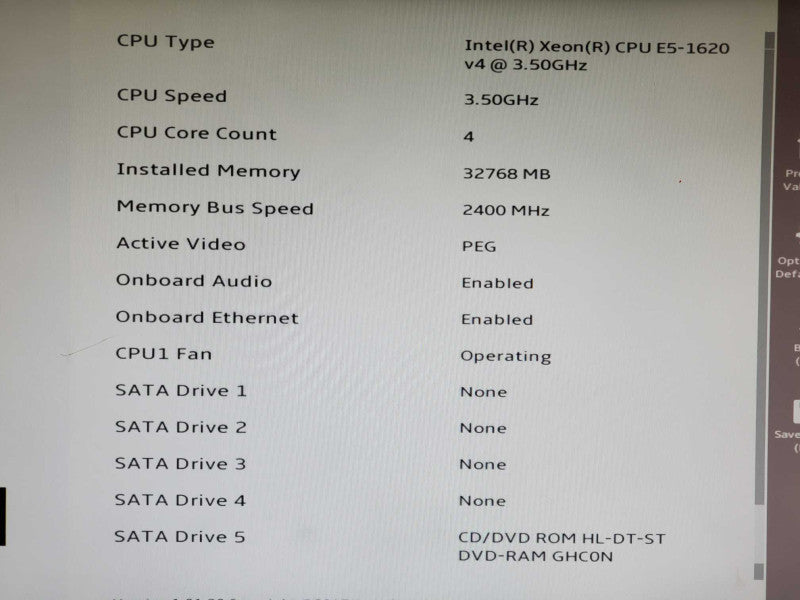 Lenovo ThinkStation P510 Xeon E5-1620 v4 32GB DDR4 GTX 1060 - No HDD