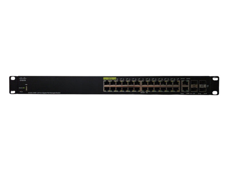 Cisco SG350-28MP-K9 V04, 28-Port Gigabit PoE Managed Switch, 4x SFP