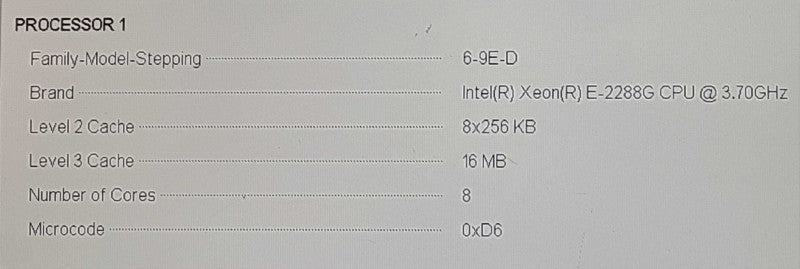 Dell OEMR XL R340 - Xeon E-2288G @ 3.70GHz 32GB DDR4 H330 2x 550W PSU