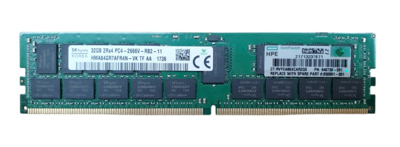 SK Hynix 32GB 2Rx4 PC4-2666V-RB2 DDR4 Server RAM Q