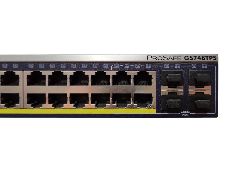 Netgear GS748TPS 48-port PoE Gigabit Switch w/ 4x SFP 2x HDMI Stacking VLAN
