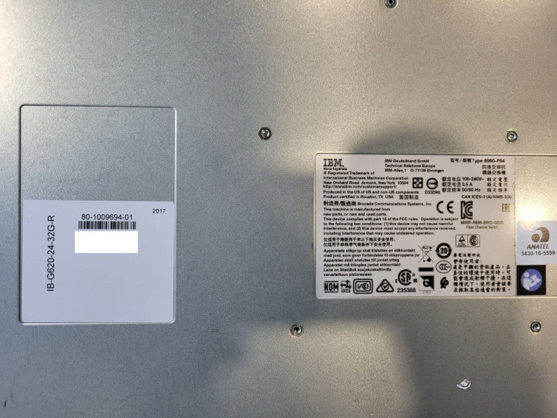 Brocade G620 IBM SAN64B-6 48x 32Gb SFP+ +4x QFlex FC Switch Q$