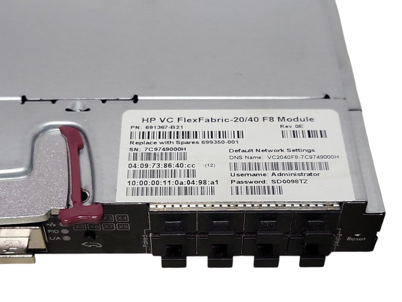 HP BLc VC FlexFabric-20/40 F8 Module 699350-001  _