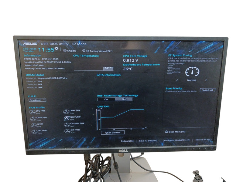 Asus Prime Z270-A Motherboard & Intel i5-7500T @2.70Ghz CPU Combo READ