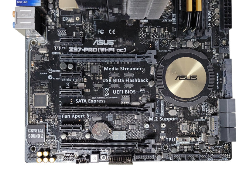 Asus Z97-Pro board with Core I7-4790K 4.00GHz CPU, 16GB RAM, I/O Back cover _