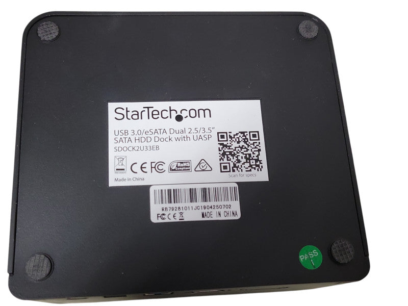 Startech USB 3.0/eSATA Dual 2.5/3.5" SATA HDD Dock, No HDD _