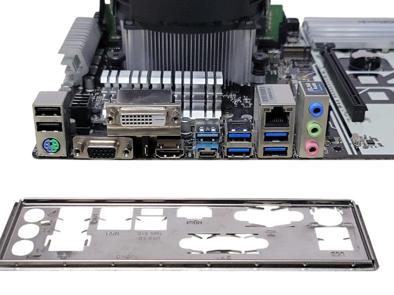 Asrock AB350 pro4 board w/ AMD Ryzen 5 1600 6-Core CPU, 8GB DDR4, I/O cover _