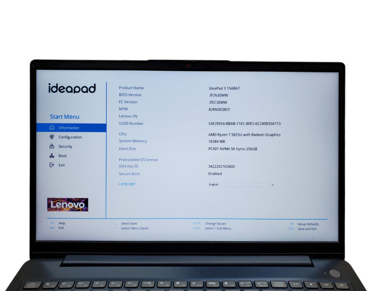 Lenovo Ideapad 3 15ABA7 - Ryzen 7 5825U 16GB DDR4 256GB SSD  Lap200
