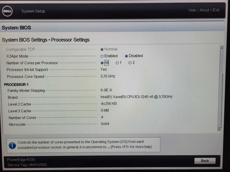 Dell PowerEdge R330 3.5" 1x Xeon E3-1240 v6 32GB DDR4 H330 - No HDD $