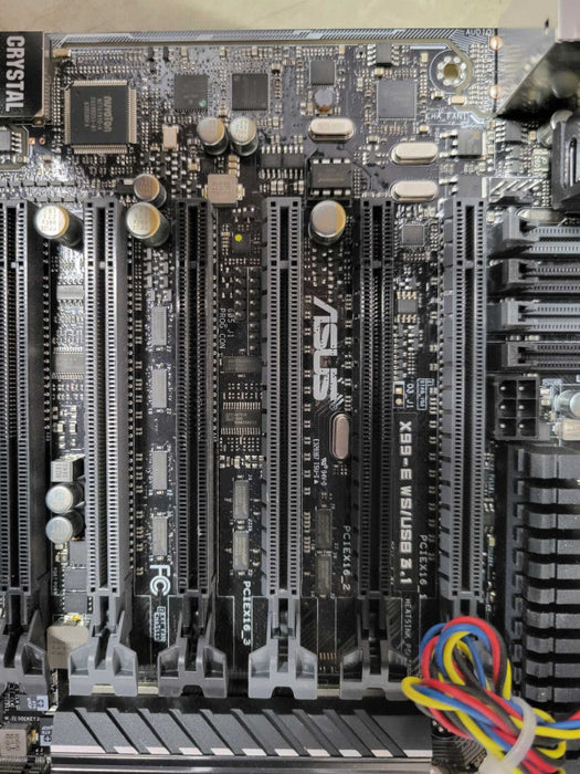 Asus X99-E WS/USB 3.1 board, Core I7-6850K 3.60GHz CPU, 8GB DDR4, I/O Cover _