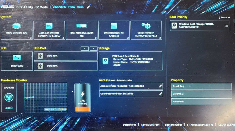 ASUS X515 - Intel Core i5-1135G7 16GB DDR4 1TB NVME IRIS Xe  Lap200