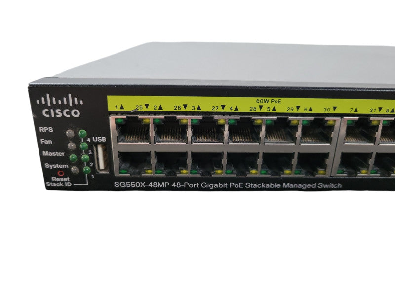 Cisco SG550X-48MP-K9 V02 | 48-Port Gigabit PoE Stackable Managed Switch !