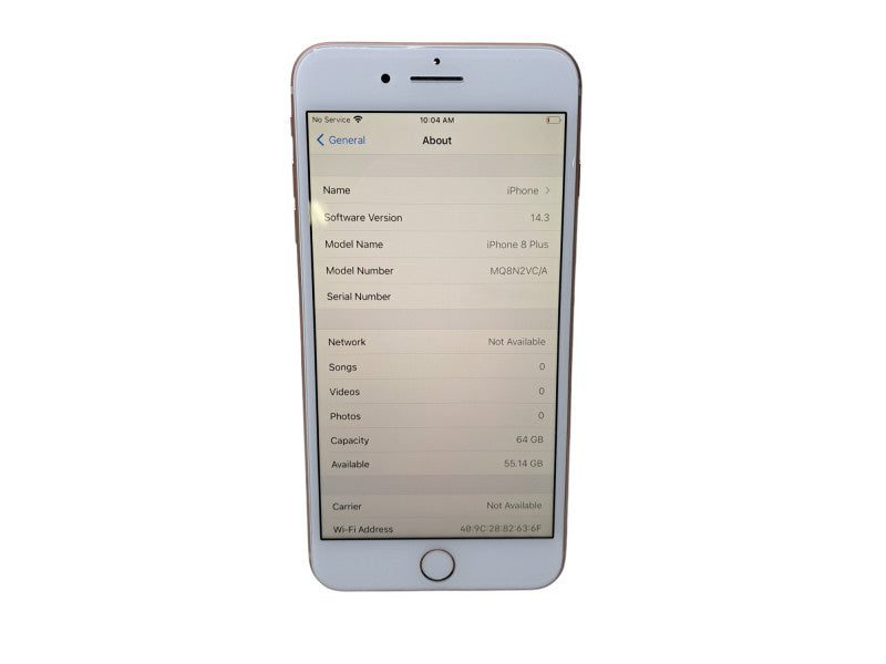 Apple iPhone 8 Plus - 64GB - Rose Gold [A1897]