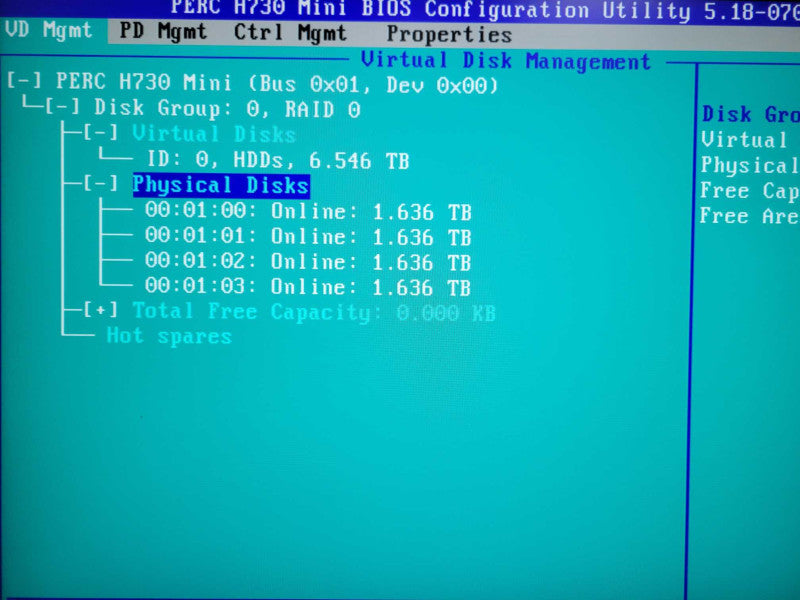 Dell PE R430, 2x Xeon E5-2623v4 2.60GHz 32GB DDR4 H730 Mini 4x 1.8TB SAS HD _