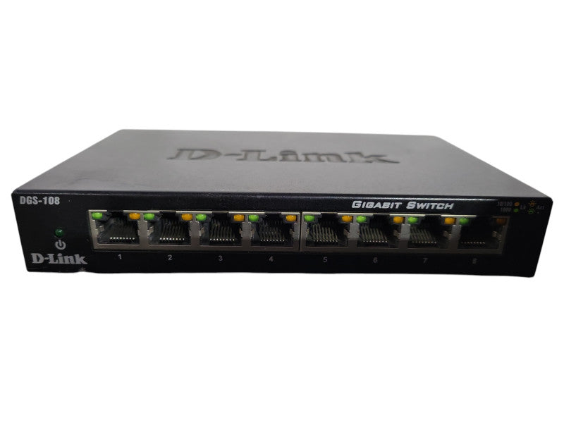 D-LINK DGS-108 8 Ports Gigabit Ethernet Switch !