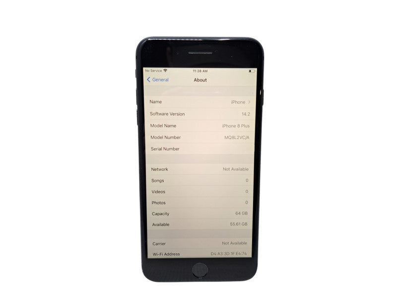 Apple iPhone 8 Plus - 64GB - Slate Gray [A1897] Q