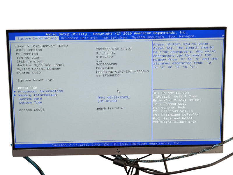 Lenovo ThinkServer TD350 Intel Xeon E5-2609 v4 32GB RAM 9340-8i RAID  -