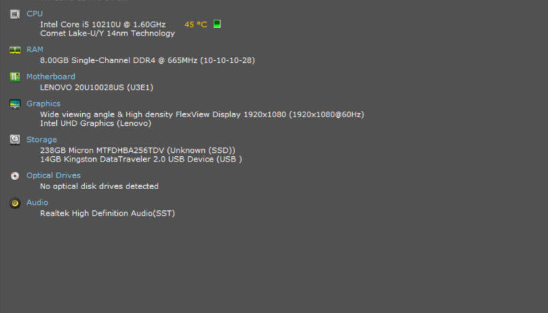 Lenovo ThinkPad L14 | Core i5-10210U @1.60GHz, 8GB DDR4, 256GB NVMe  Lap200