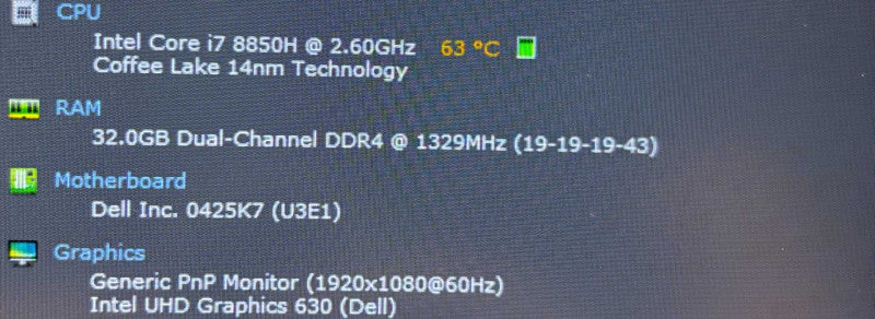 Dell Precision 7530 i7-8850H QUADRO P3200 6GB GPU 32GB RAM 256GB SSD READ!  Lap200