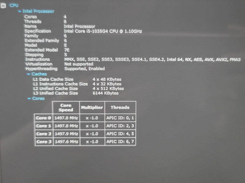Microsoft Surface Pro 7 i5-1035G4 8GB RAM 128GB SSD READ  β Lap200