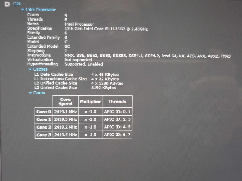 Microsoft Surface Pro 8 1983 i5-1135G7 8GB RAM 512GB SSD β Lap200