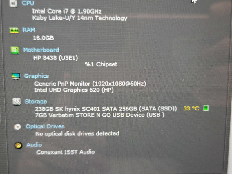 HP EliteBook x360 1030 G3 i7-8650U 16GB RAM 256GB SSD  β BudLap