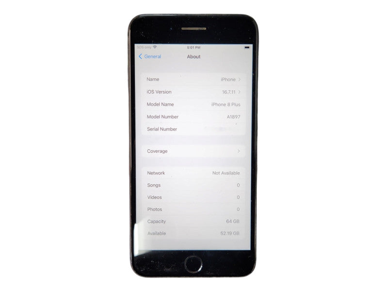 Apple iPhone 8 Plus - 64GB - Slate Gray [A1897]