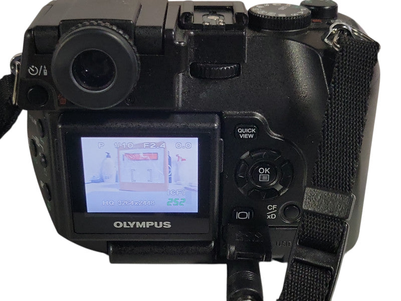 Olympus C-8080 Wide Zoom Compact Camera 8MP, No Battery, No CF/SD Card _