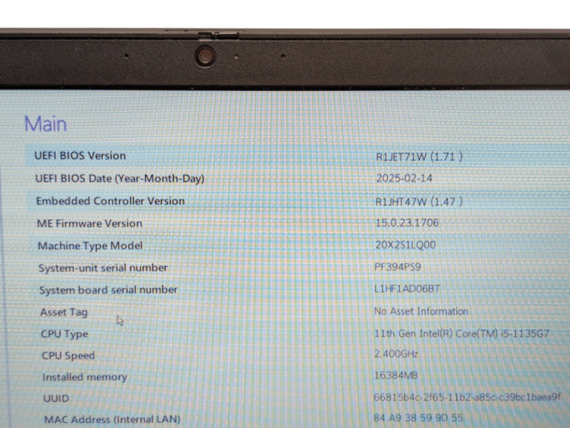 Lenovo ThinkPad L14 Gen 2 Intel Core i5-1135G7 16GB RAM & 256GB SSD  - Lap200