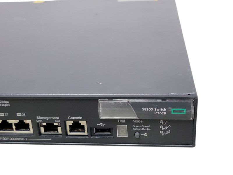 HPE 5820x 24XG SFP+ switch JC102B 24-Port SFP+ Networking Switch, 2x PSU  _