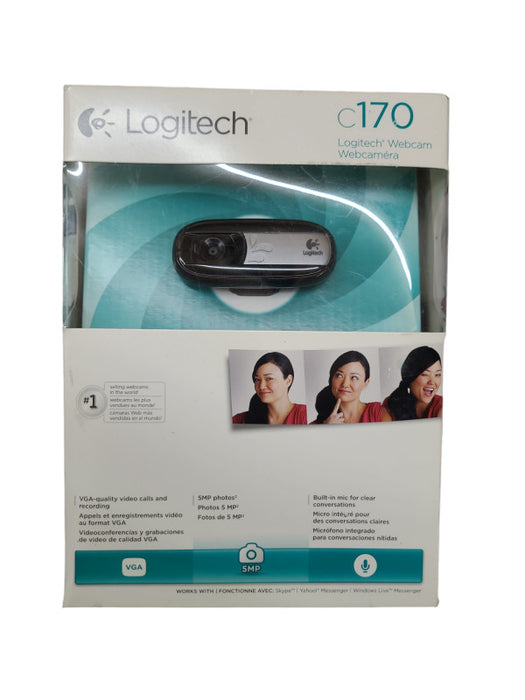 Logitech C170 Webcam 5MP USB 2.0 Video, Skype, Zoom Sealed