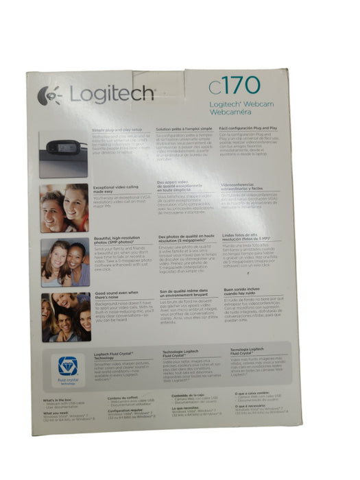 Logitech C170 Webcam 5MP USB 2.0 Video, Skype, Zoom Sealed