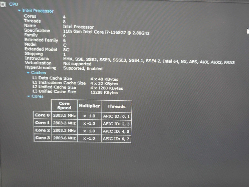 Lenovo ThinkPad X1 Carbon Gen 9 i7-1165G7 16GB RAM 256GB NVMe β Lap200