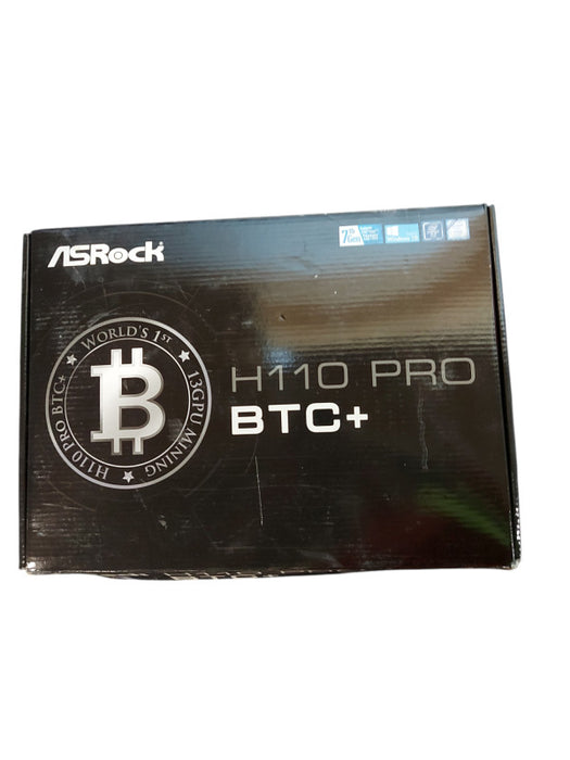 ASRock H110 Pro BTC+ ATX Mining Motherboard With CPU  Fan