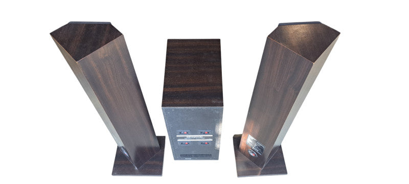 Vintage Wooden Kenwood Super Woofer System Bundle – LS-W900 + 2× JL-S370
