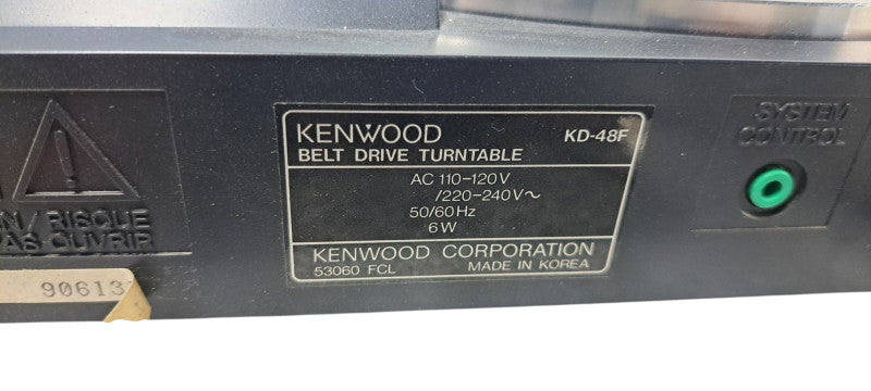 Kenwood Panasonic Full Auto Turntable KD-48F | READ