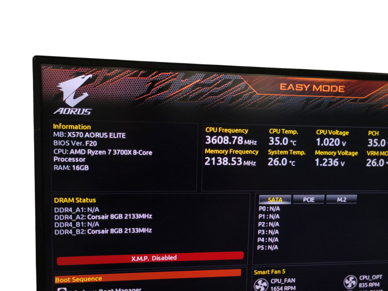 AMD Ryzen 7 3700X GIGABYTE X570 AORUS ELITE 16GB DDR4 %