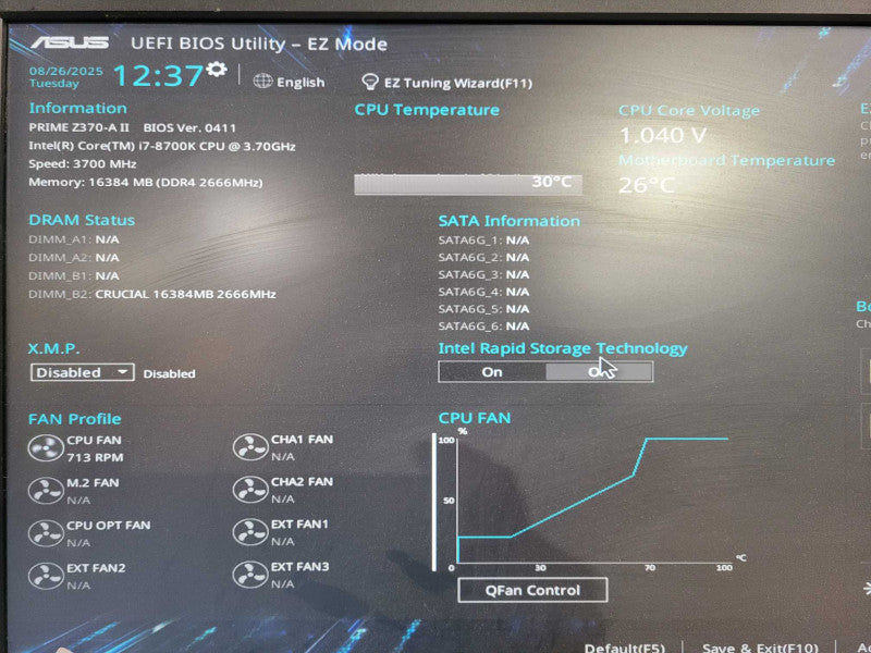 Custom PC ASUS PROME Z370-A II core i7-8700K 16GB RAM 256GB NVMe MSI GPU !