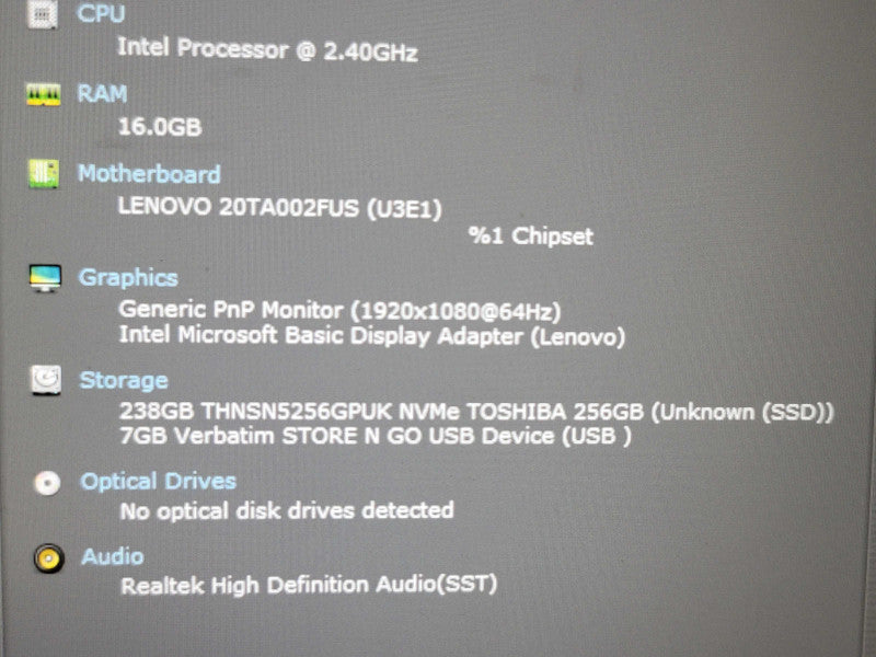 Lenovo ThinkPad E14 i5-1135G7 16GB RAM 256GB NVMe β Lap200