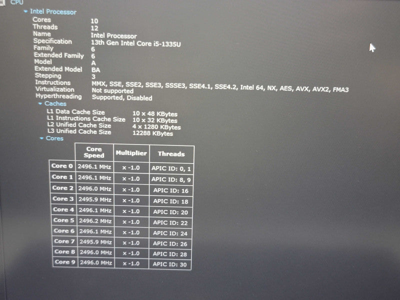Lenovo ThinkPad E14 Gen 5 i5-1335U 16GB RAM 256GB NVMe β Lap200