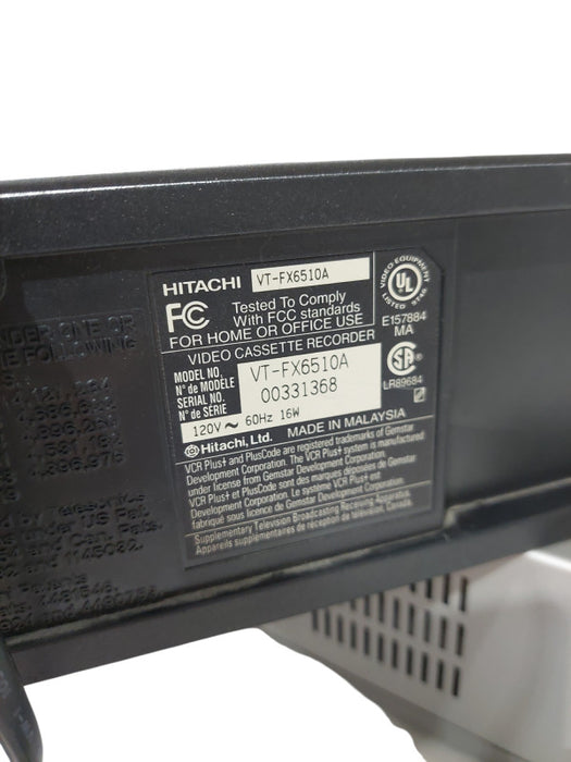 Hitachi VCR With 19 Movies On VHS Model: VT-FX6510A =