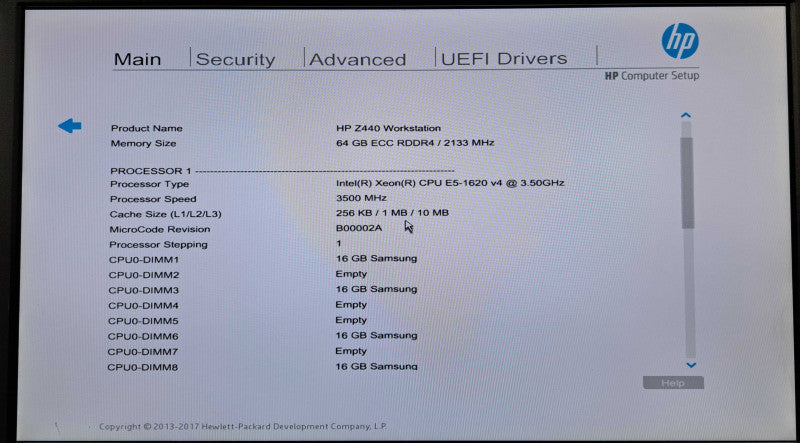 HP Z440 Workstation | Xeon E5-1620 v4 @3.50GHz, 64GB DDR4, M2000, No HDD